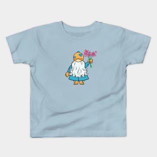 Gonk Gnome with Flowers Kids T-Shirt